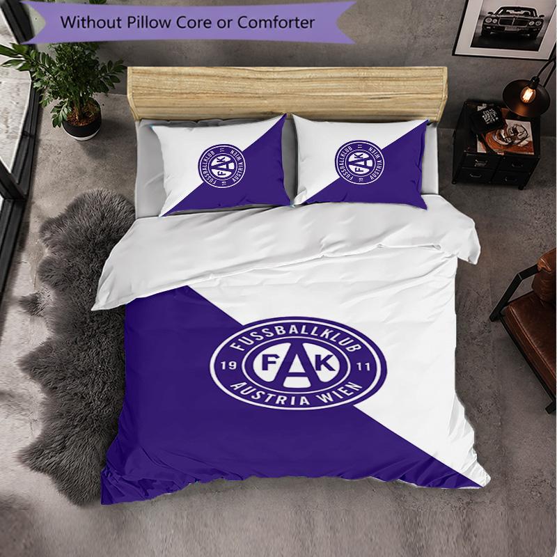 Austria Wien FC Themed Bedding 3Pcs Duvet Cover Set Decorative Bed Linen For Teen Room Home Decoration