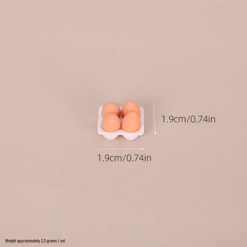 Miniature Dollhouse Egg Carton Food Props