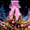 Foldable Pink Candy Cane Tree Topper Hat