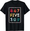 100% Cotton Unisex 8675309 Nostalgic and Funny 80s 90s Golf Gift T-Shirt for Men