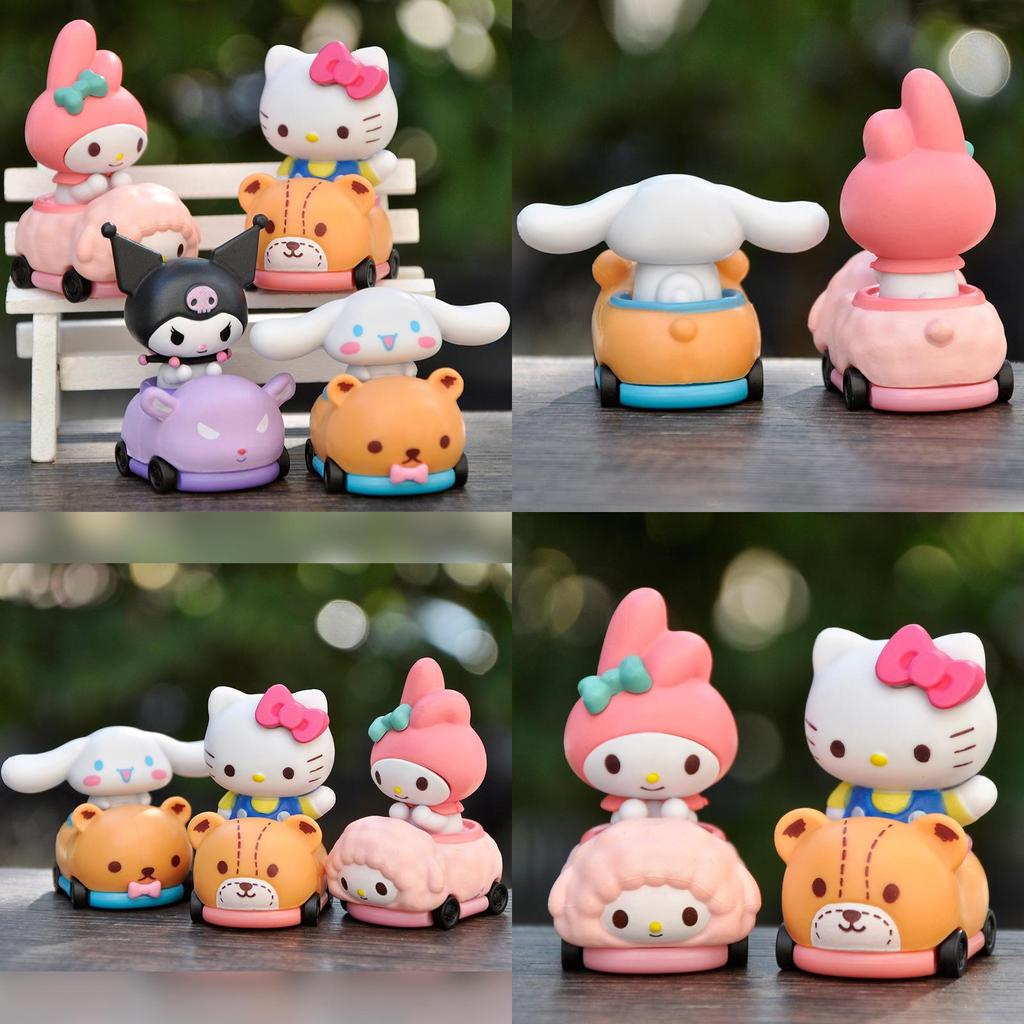 Hello Kitty Pvc Car Toy Figure Blind Box For Kids Room Decor Special Characters Included