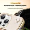 Magnetic PU Leather Aromatherapy Bracket Phone Case For iPhone 12 13 14 15 16 17 Pro Max Plus Wireless Charging Borderless Cover