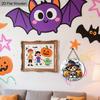 Halloween Wooden Welcome Sign with Dog & Pumpkin Pattern - Charming Figurine Ornaments - Ideal for Front Door, Wall, Room Decor