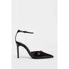 Fashion Sexy Pointed Toe Thin High Heels Women Patent Leather Ankle Strap Party Dress Shoes Fashion Slingback Sandals Zapatos De Mujer