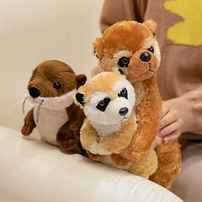 Simulation Meerkat Family Stuffed Animal Kawaii Standing Meerkat Mother And Child Plush Dolls Birthday Gift Designed for Boys And Girls