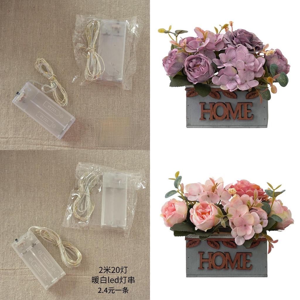 Artificial Peony Flower In Pot With Silk Material For Table Centerpiece And Event Decor