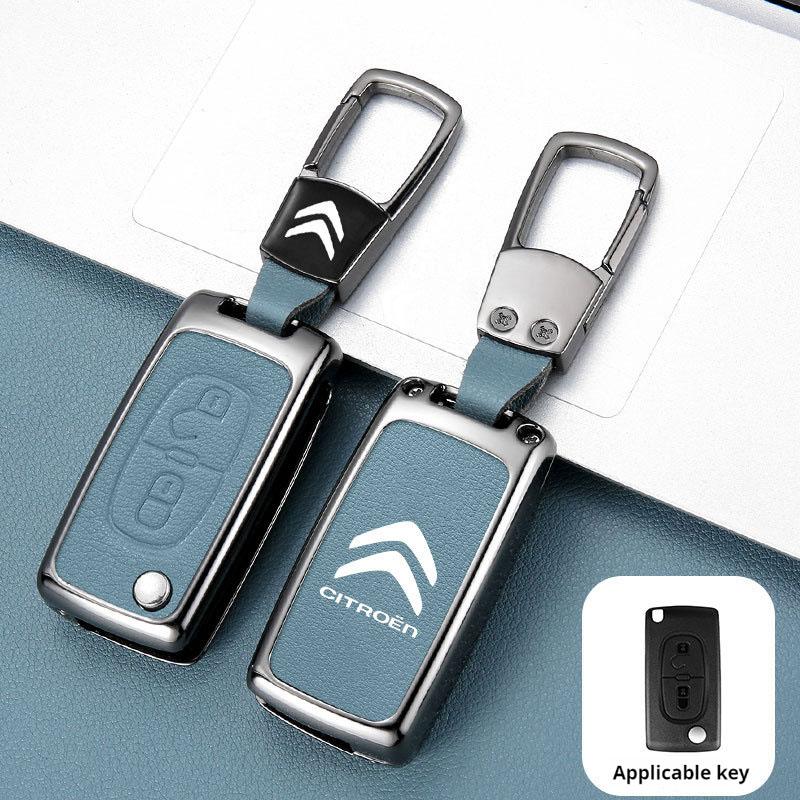 AGX4   Zinc Alloy CarKey Holder Car Keychain Bag Organizer Car Key Case For Citroen C1 C2 C3 C4 C5 C6 C8 C4L C3L C3-XR PICASSO Aircross