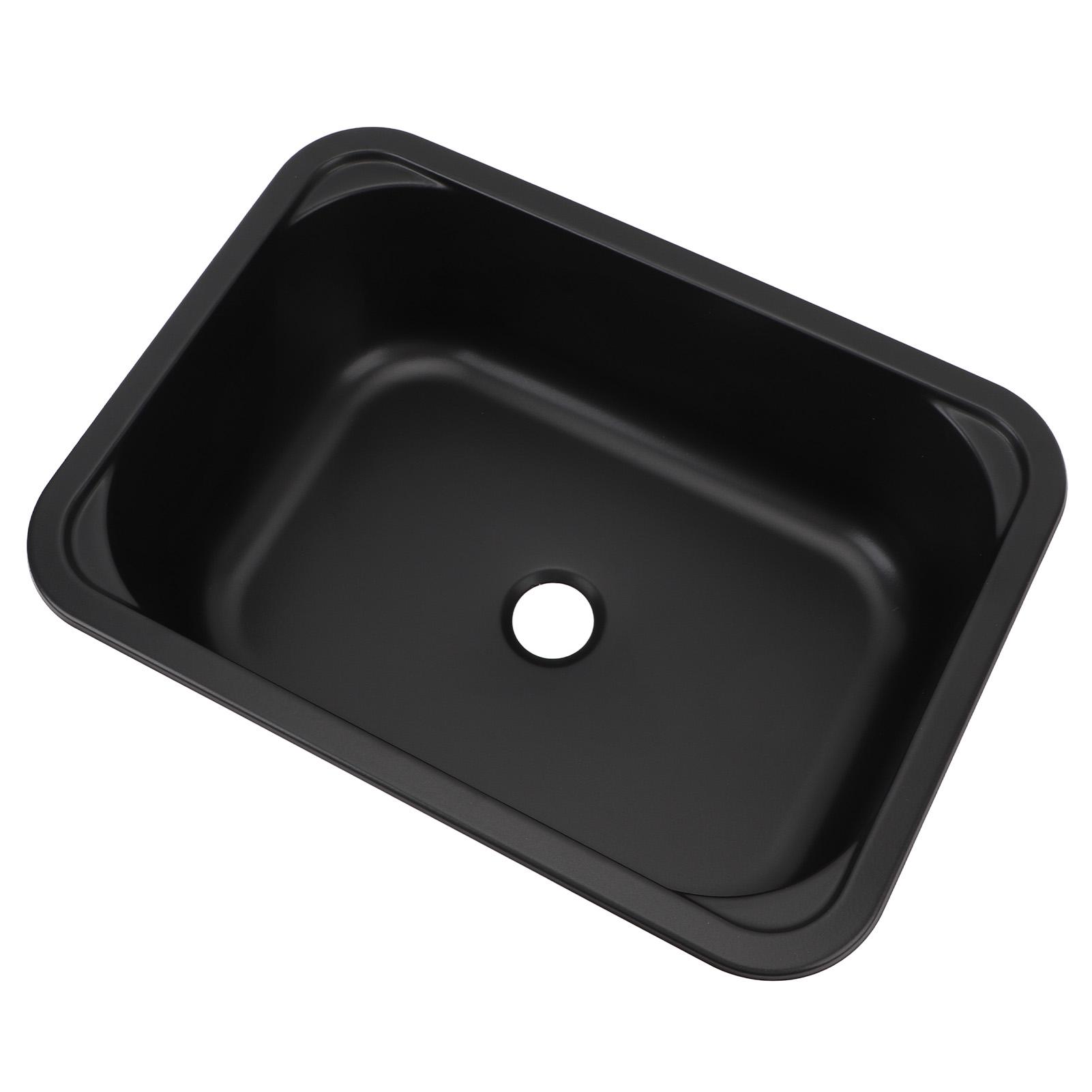 

RV Sink 12L Capacity 15 X 11 X 5.7in Single Bowl Stainless Steel Sink with 40mm Drain Hole for Boat Caravan RV Camper