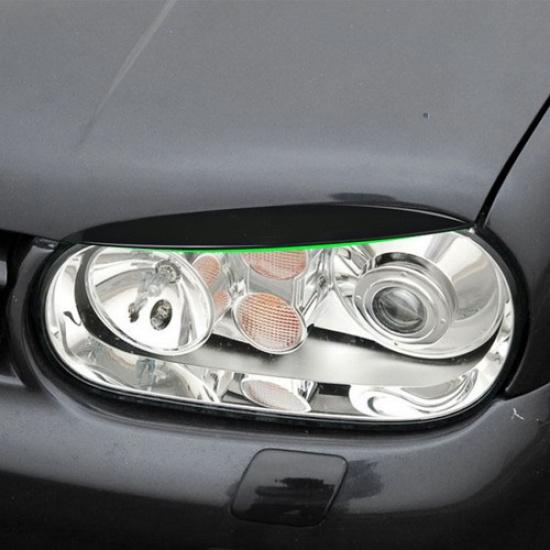 2x Черные накладки на фары  брови  для VW Golf 4 MK4 1997 1998 1999 -2002