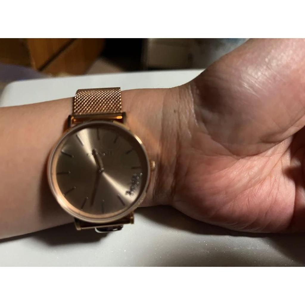 Used COACH Perry watch pink gold with box and battery replaced