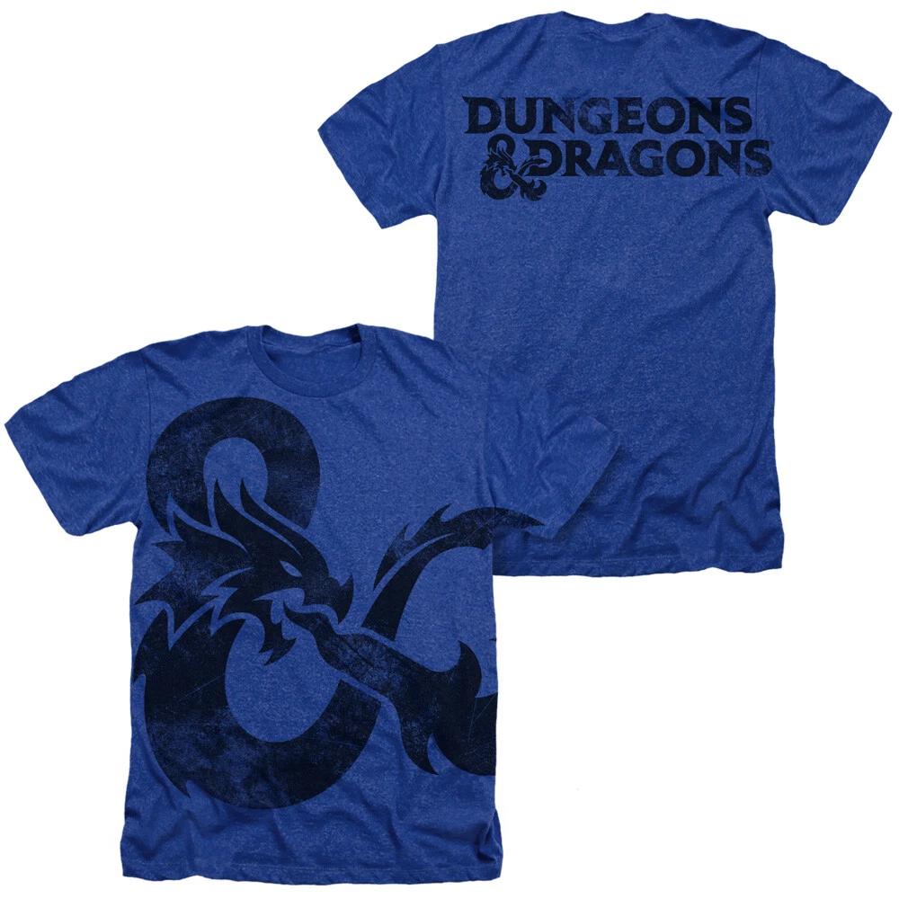 

Dungeons and Dragons Giant Ampersand Licensed Blue Heather Adult T-Shirt XL
