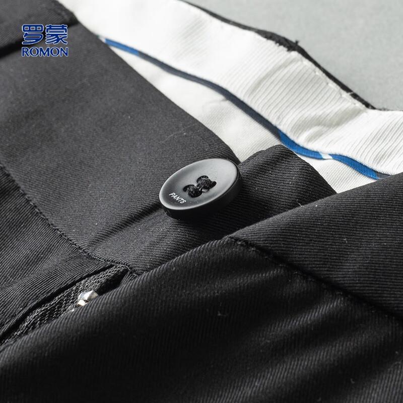 ROMON Men's Bamboo Fiber Casual Straight-Leg Pants