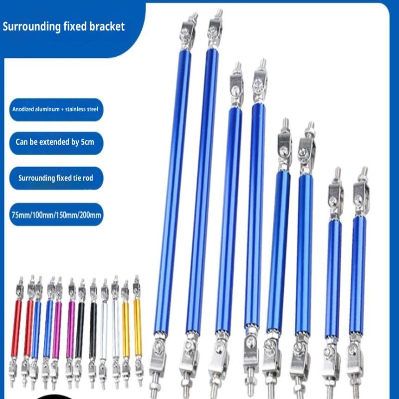 2x Univerzální Závodní Nastavitelná Přední Zadní Lišta Nárazníku Rozdělovač Podpěrná Tyč Sada Závodní 75mm/100mm/150mm/200mm Styling Auta Tunning