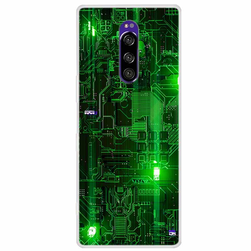Funda de Silicona Suave para Sony Xperia 1 Funda Moda Transparente Fundas de Teléfono Tigre para Sony Xperia1 XZ4 SO-03L SOV40 J8110 Coque Parachoques