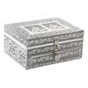 Jewelry Box DKD Home Decor 17.5 X 13 X 8 Cm Silver Wood Aluminum Green