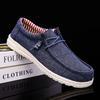 Lässige Canvas-Loafer für Herren mit dekorativen Schnürsenkeln – bequeme, rutschfeste Slip-On-Sneaker für alle Jahreszeiten