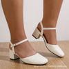 Women's Fattened Fashion Elegant High Heels Women's Summer New Versatile Baotou Backempty Thick Heel Sandals
