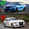 2Pcs Glossy Black ABS Car Headlight Evil Eyebrows Eyelids Cover for BMW 1 Series F20 F21 2015-2019 Stickers