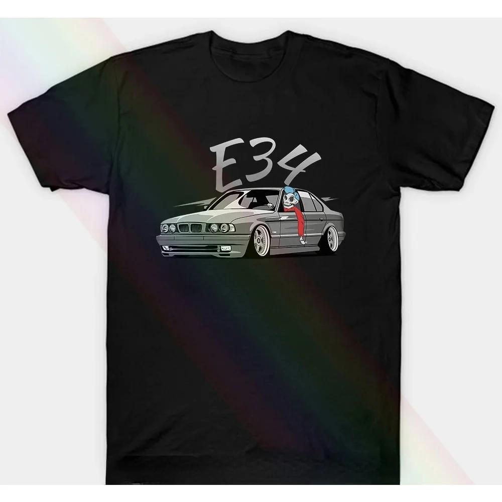 Glstkrrn E34 Mens Tshirt Summer Male Oversized T Shirt Men Clothing Harajuku Fashion Streetwear Tees Retro Graphic T Shirts