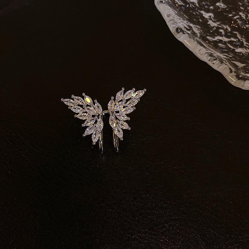 Luxus Zirkonia Schmetterling Ohrklemme: Kein Piercing erforderlich