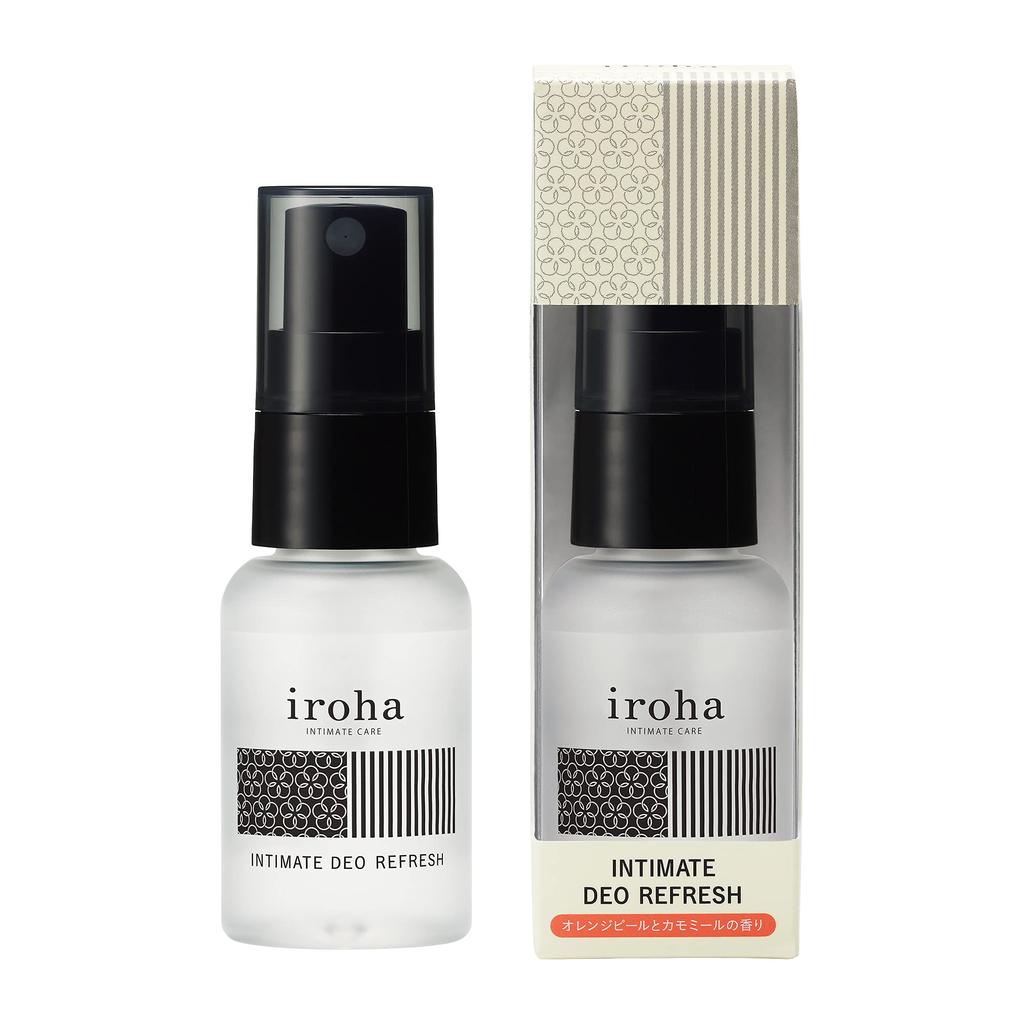 Iroha Intimate Deo Refresh Wiping Mist for Delicate Zones Orange Peel and Chamomile Scent Colorless 1 Piece