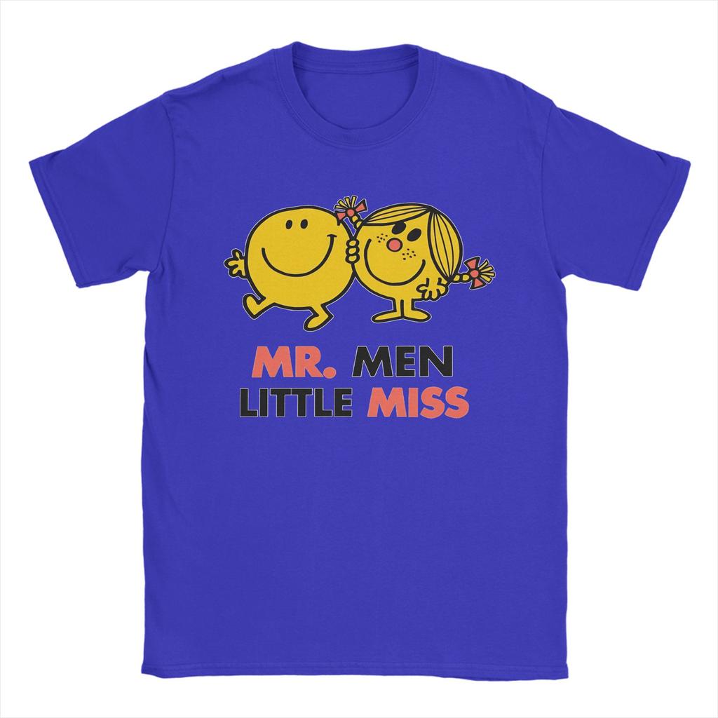 חולצת טי Mr Men Little Miss לגברים ונשים כותנה ביגוד אסתטי צווארון עגול שרוול קצר