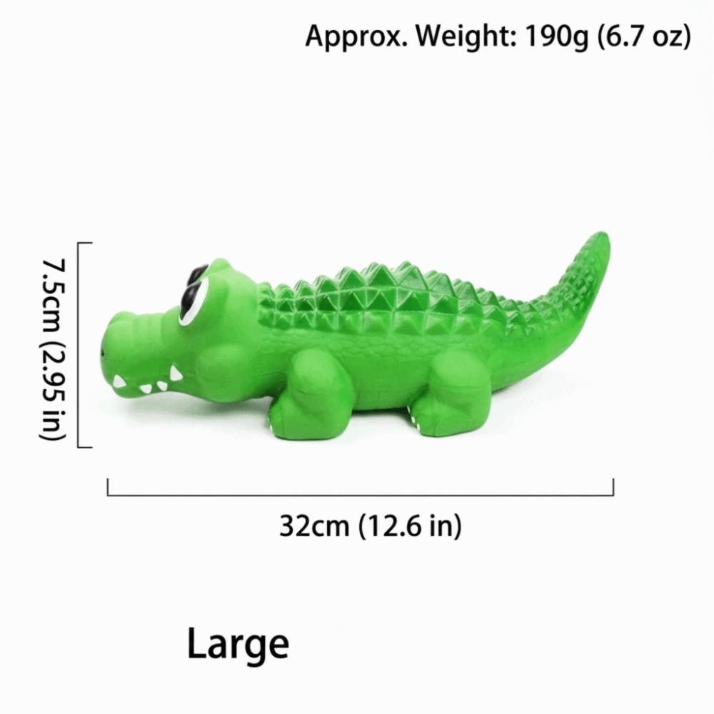 Premium Latex Squeaky Dog Alligator Toy Interactive Dog Training Toy  Indoor Daily Playtime