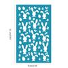 Easter Rabbit Silk Screen Stencils for Clay Reusable Silkscreen Print for DIY Printing On Clay Jewelry Earrings Decor