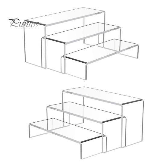 

6 шт. прозрачных акриловых стеллажей для хранения, прочные несущие прозрачные прямоугольные полки для демонстрации десертов, кексов, конфет S