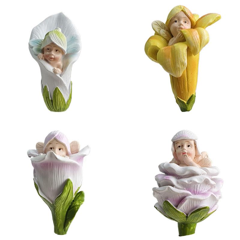 Fairy Decorative Garden Stake - Outdoor Metal Pathway Decoration Dual Purpose Indoor Hanging Wall Decor for Garden Patio Yard Lawn Pathway Ornaments