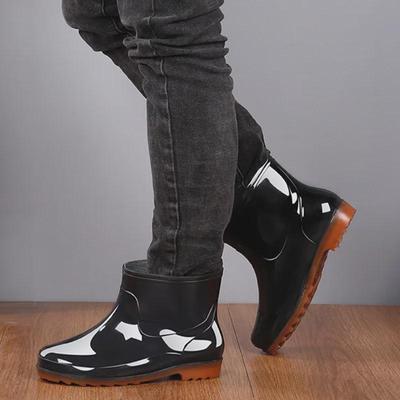 2025 Ανδρικές Κοντές Μπότες Βροχής: Μαύρα Αδιάβροχα Παπούτσια Εργασίας