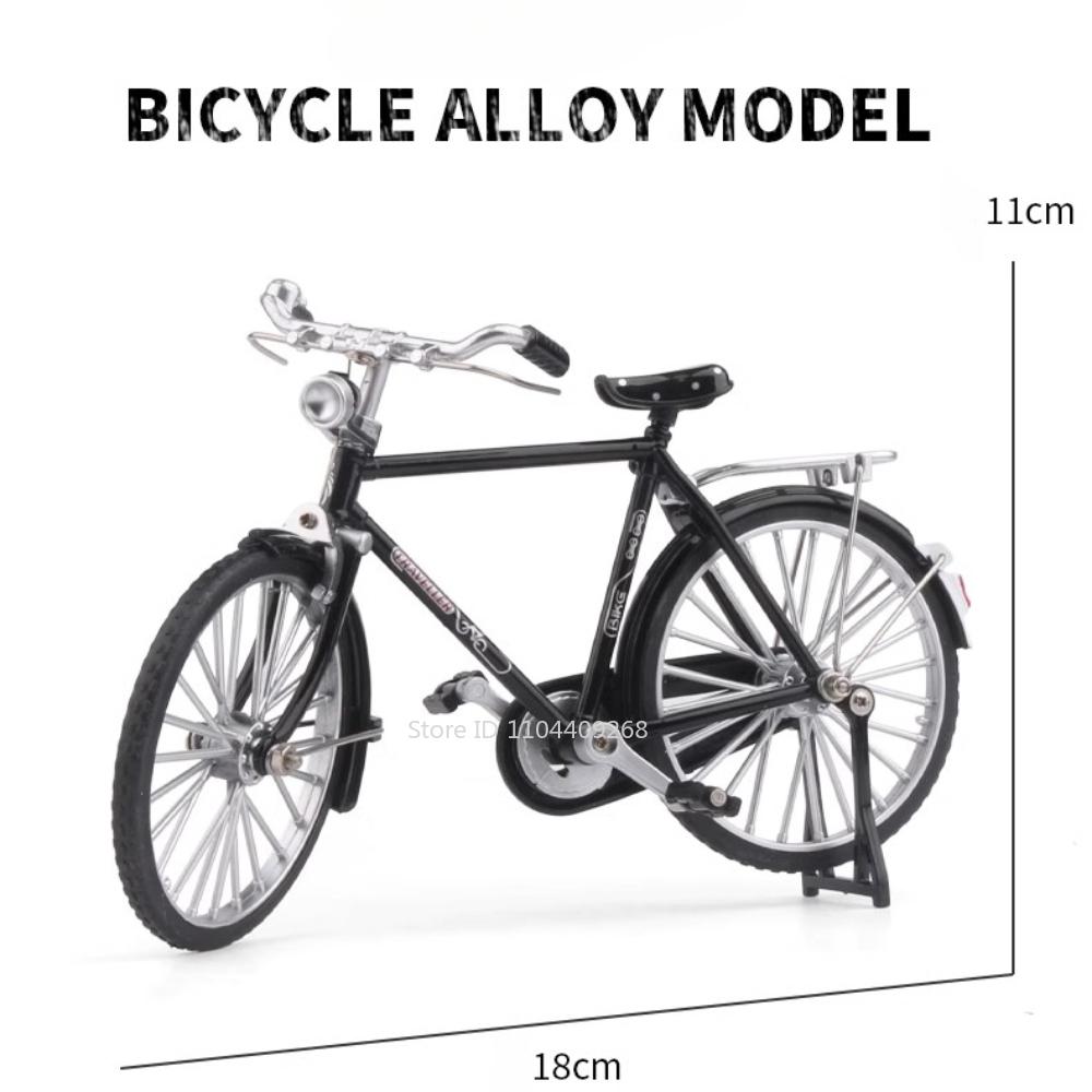 1:8 Scale Retro Bike Mountain Bikes Diecast Model Toy Alloy Rubber Tires Simulation Bicycle Models Collection Gifts for Boys