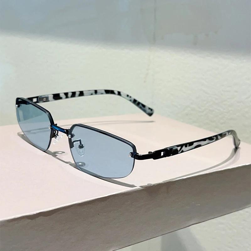 

Мужские солнцезащитные очки без оправы Новая мода Однотонные уличные очки Женские Трендовые Винтажные Дизайнерские Повседневные Солнцезащитные очки