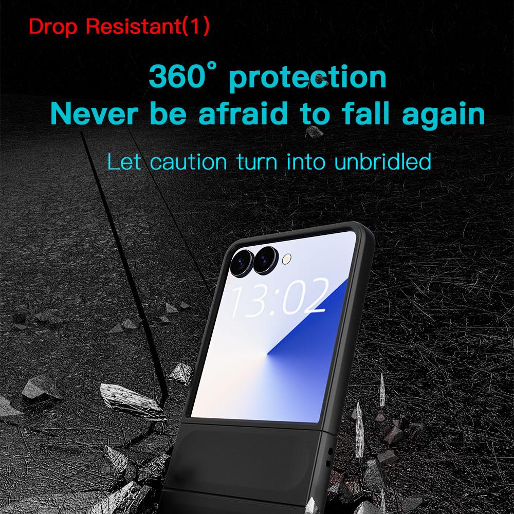 KEYSION Stoßfeste Hülle für Samsung Z Flip 7 5G Rutschfeste Hartplastik-Handy-Rückseite für Galaxy Z Flip 7 5G