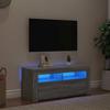Moderne Minimalistische TV-Bank Mit LED-Lichtern, Ecksideboard, Stauraum Schrank, 90x35x40 Cm