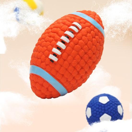 Hund Latex Ball Spielzeug Quietschspielzeug Fußball Tennis Interaktiver Kauspielzeug Welpen Zahnungsspielzeug für Aggressive