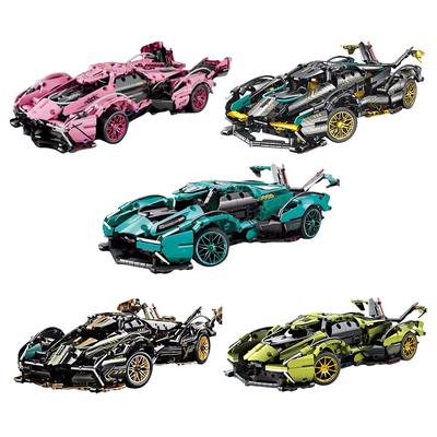 1:14 MOC V12 Super Speed Sports Car Building Blocks Racing Vehicle Assemble Bricks Toys for Adult Kids Birthday New Year Gifts