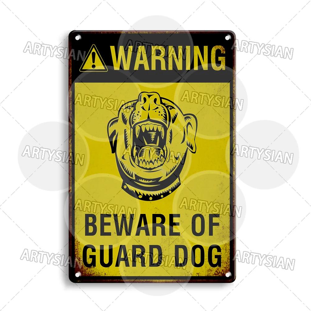Beware Of Dogs Metal Sign Doberman Rottweiler Beagle Border Collie Dalmatian Bulldog GSD No Dogs Allowed Guide Dogs Welcome