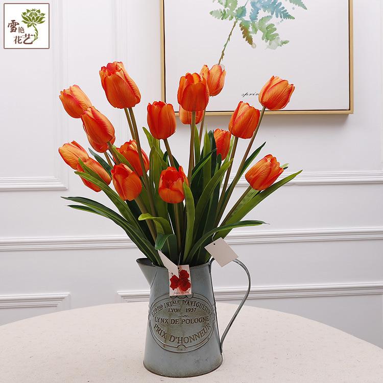 

Artificial flower silk flower decorative ornament living room, simulated tulip bouquet помаранчевий