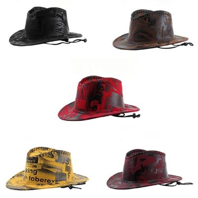 Fashion Rolled Brims Cowboy Hats Ethnic Style Women Banquets Party Western Hat