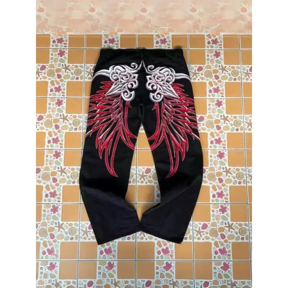 ZYLLO Street Fashion Jeans Harajuku Y2K New Hip Hop Straight Leg Pants