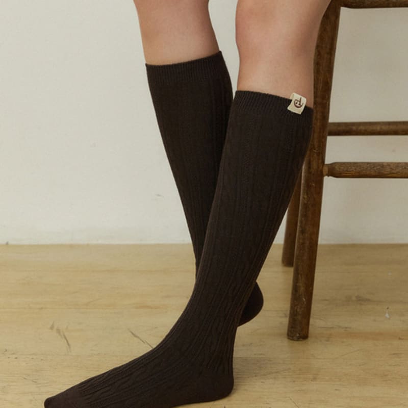 

Гольфы до колена ADAUL Twist line с этикеткой парусника - 3 цвета Brown