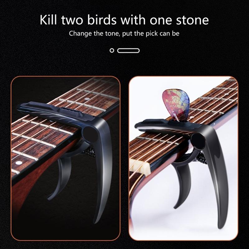 Easy to Use Portable Guitar Capo Metal Spring Clamp Capo Ukulele Capo Suitable for Both Novice and Experienced Musicians