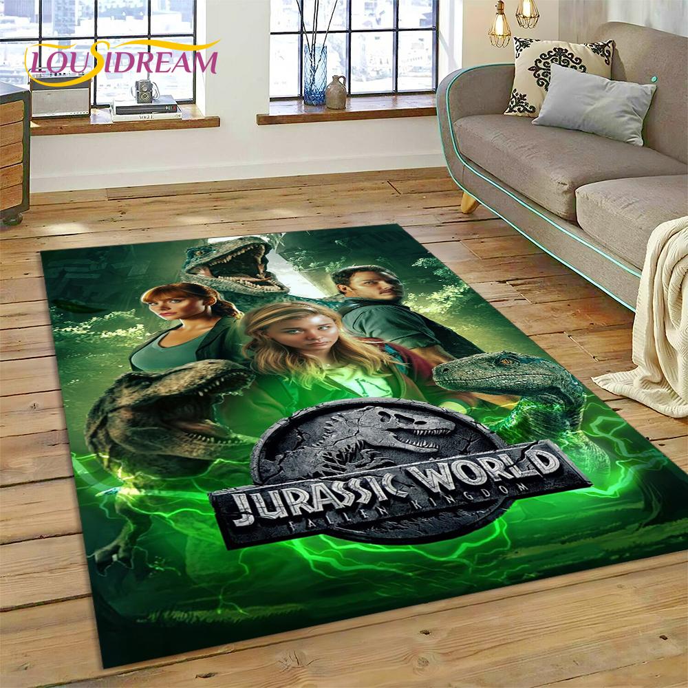 3D Cartoon Jurassic Park Dinosaur Dino Rug Carpet for Living Room Bedroom Decor,floor Mat Non-slip Decoration for Sofa Doormat