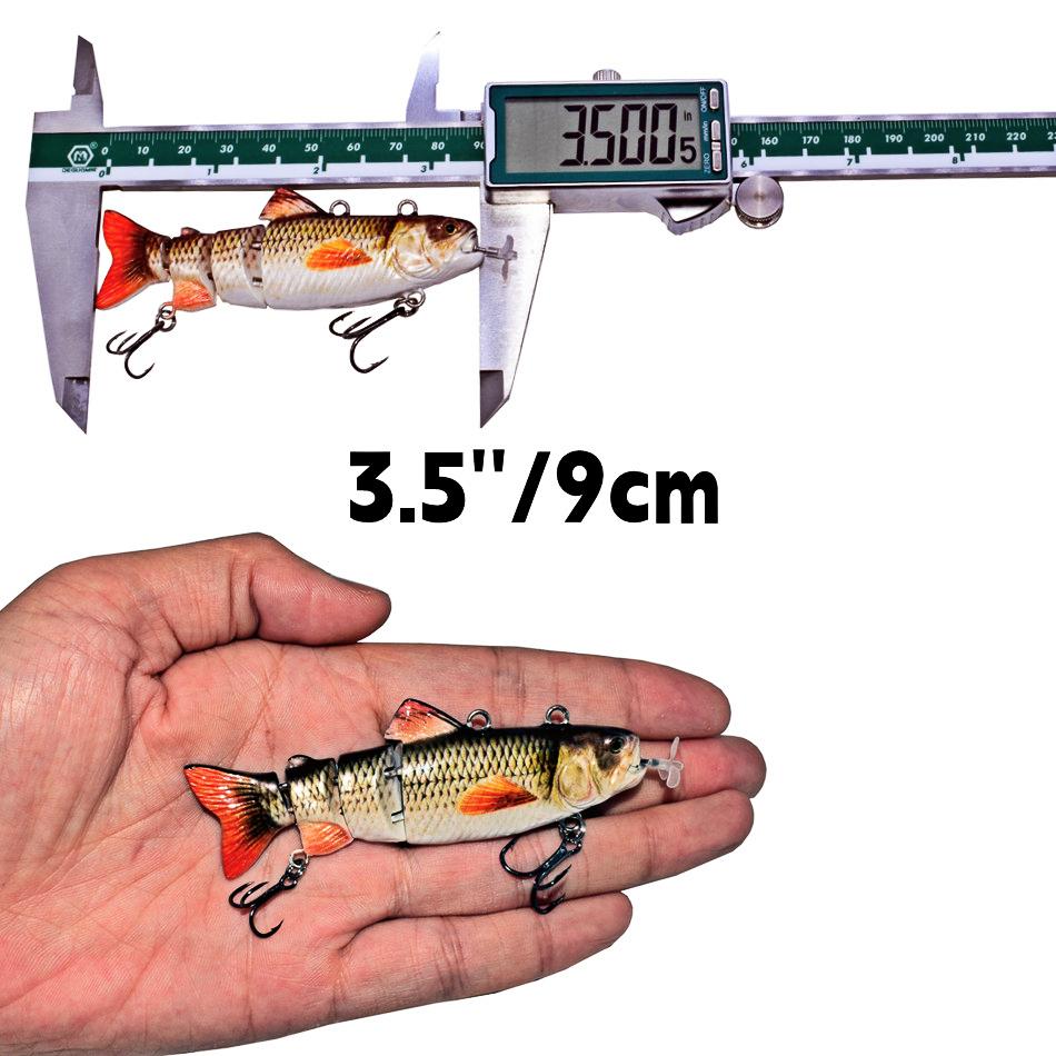 Electric Fishing  Lures 3.5" USB Rechargeable LED Light Bait Swimbaits Robotic Lures Crankbait Fishing Tackle Lifelike Fish