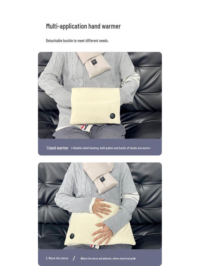 USB Rechargeable Graphene Hand Warmer Bag for Outdoor Infrared Warmth
