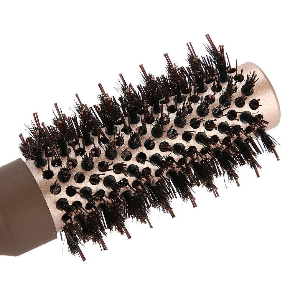 High Quality Anion Anti Static Round Hair Comb Salon Styling Brush Coffee(32mm)