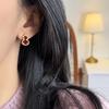 New Chinese-style white red gourd light luxury stud earrings 2025 great-looking earrings are suitable for Chinese New Year