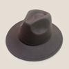British Retro Gentleman Solid Color Cowboy Hat Men'S And Women'S Sunshade Flat Brim Foreign Style Casual Jazz Hat