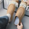 Zapatos de Plataforma Medios para Hombre Mocasines Semi-Drag Zapatos de Casa Abiertos por Detrás Chanclas Masculinas Planos sin Talón para Deslizar